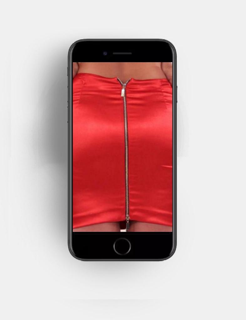 iPljad Screen Lock Unzip Red Skirt